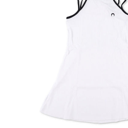 MARINE SERRE Womens Organic Cotton Tennis Court Dress White Mini Size M RRP 185 — View 3