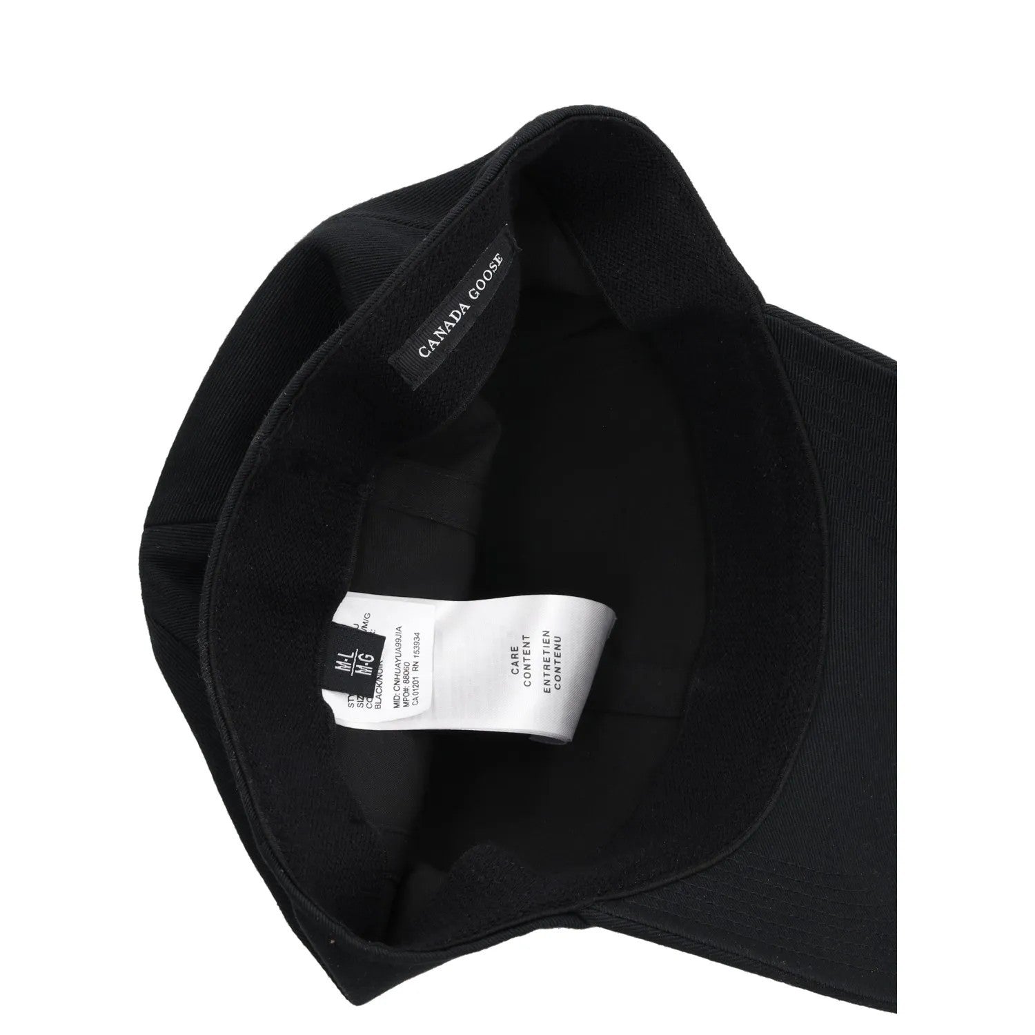 CANADA GOOSE Mens Tonal Cap Baseball Hat Black Front CG Logo Size M RRP 250 — View 8
