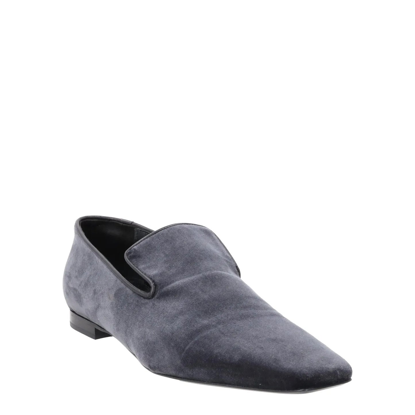 TOTEME Womens Grey Velvet Flat Loafer Slip On Leather Insole EU 38 RRP 490 — View 2