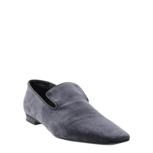 TOTEME Womens Grey Velvet Flat Loafer Slip On Leather Insole EU 38 RRP 490 — View 2