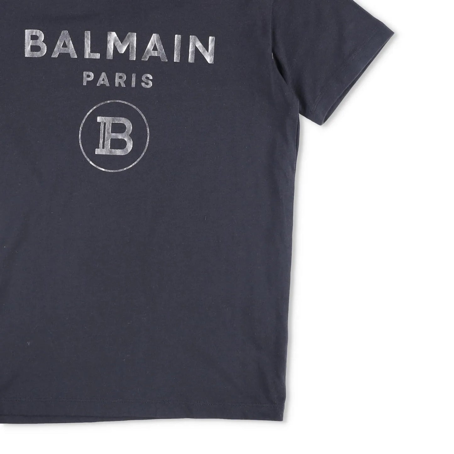 BALMAIN Womens T-Shirt Cotton Crew Neck Short Sleeve Logo Black Size 12 RRP 225 — View 4
