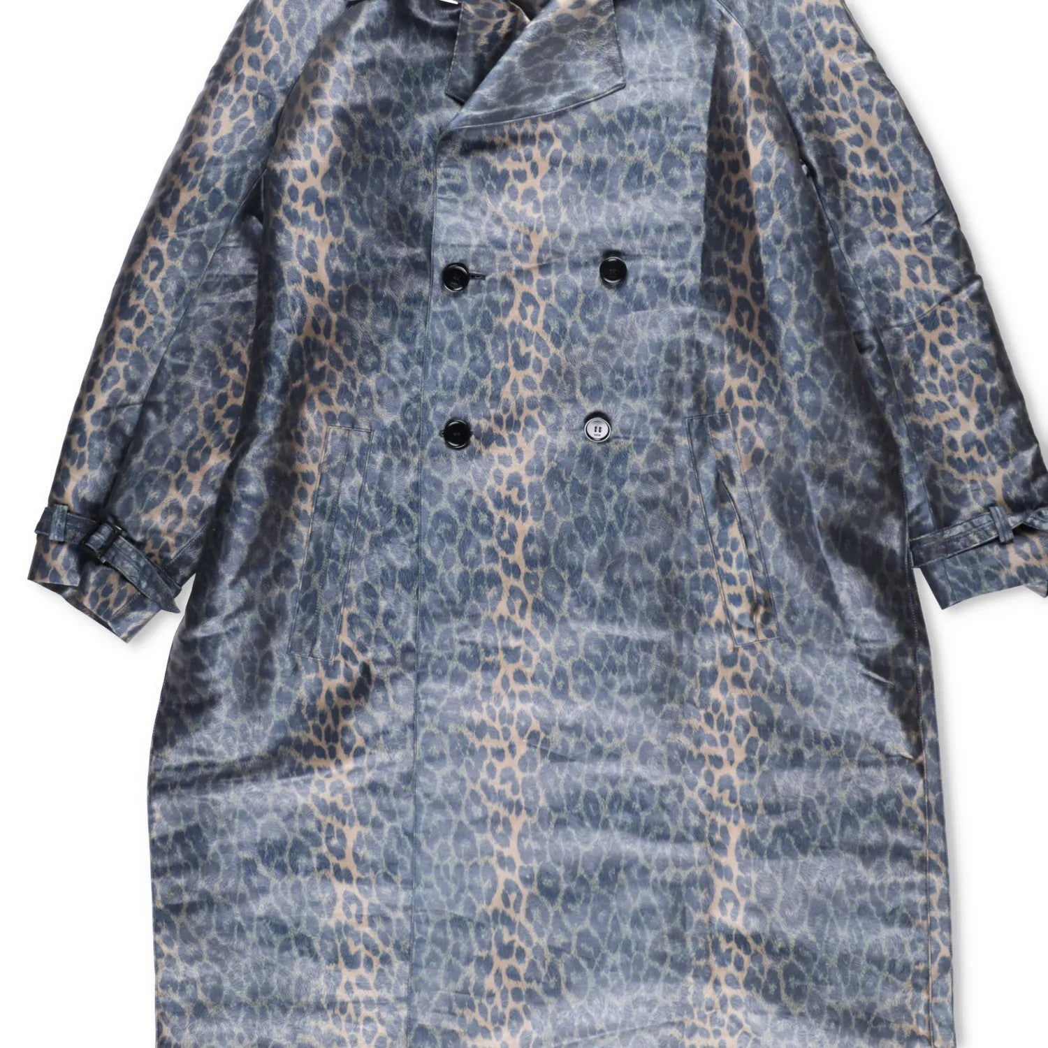 DIOR HOMME Mens Jacket Trench Overcoat Belted Leopard Print Grey Size 48 RRP1850 — View 3