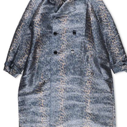 DIOR HOMME Mens Jacket Trench Overcoat Belted Leopard Print Grey Size 48 RRP1850 — View 3