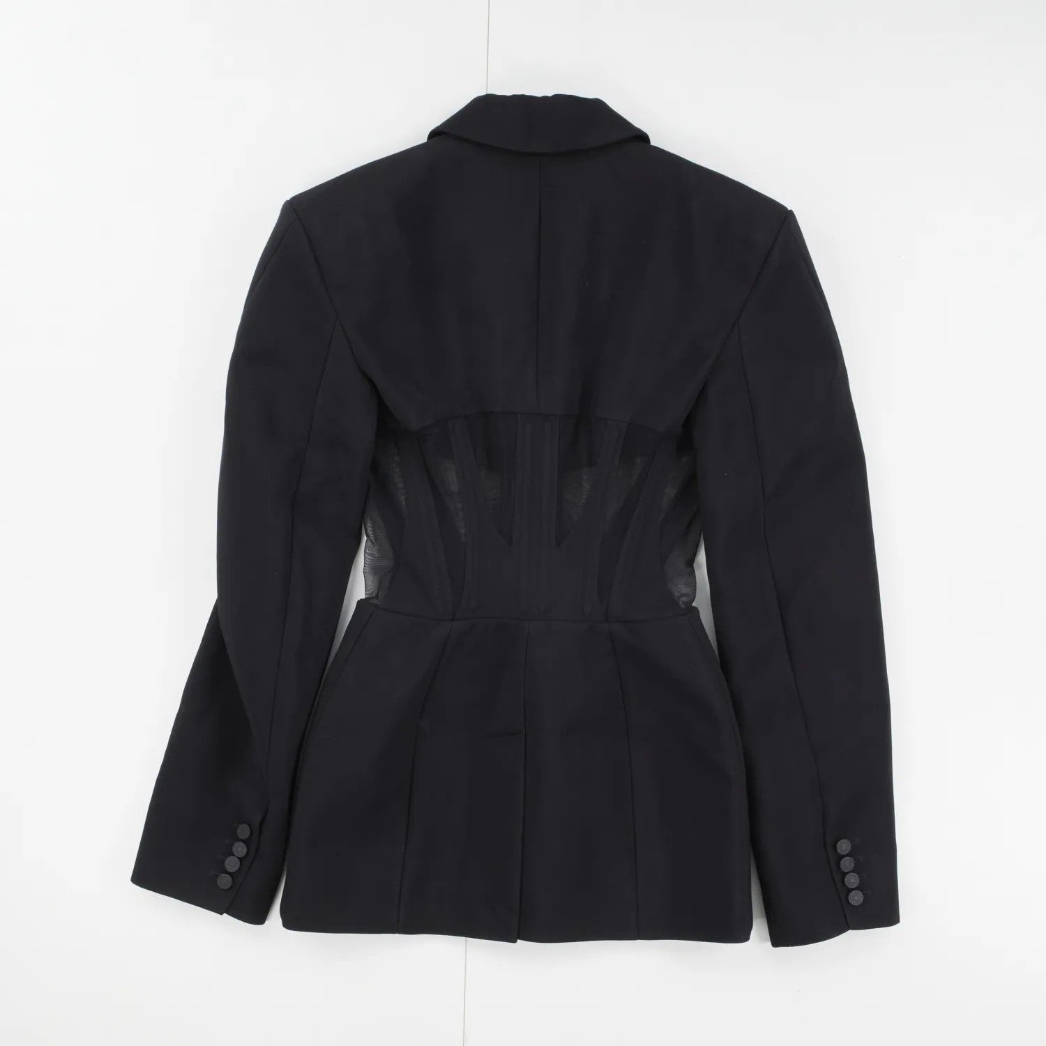 MUGLER Women's Black Basic Jacket Zip Closure Long Sleeve Size 34 RRP 1870 — View 9