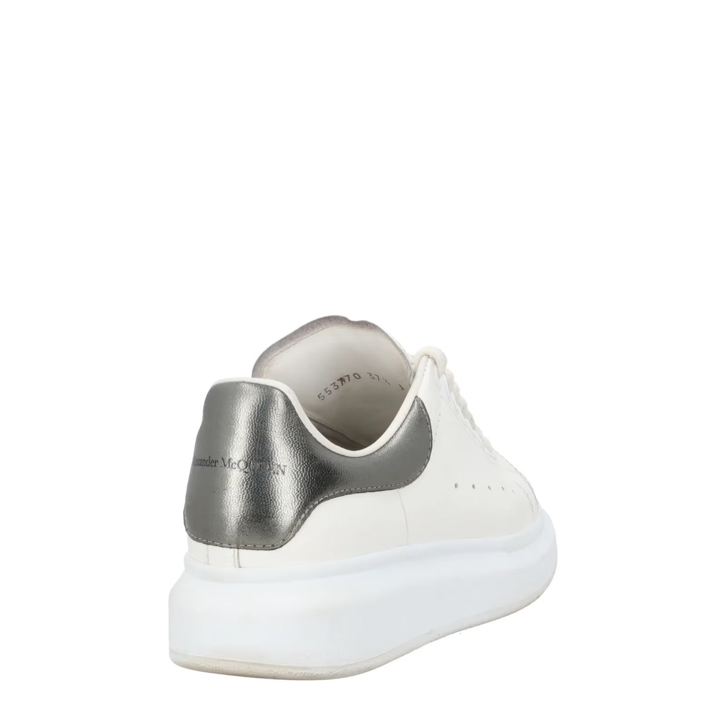 ALEXANDER MCQUEEN Womens Sneakers Pearl Black Leather Low Top EU 37.5 RRP 450 — View 6