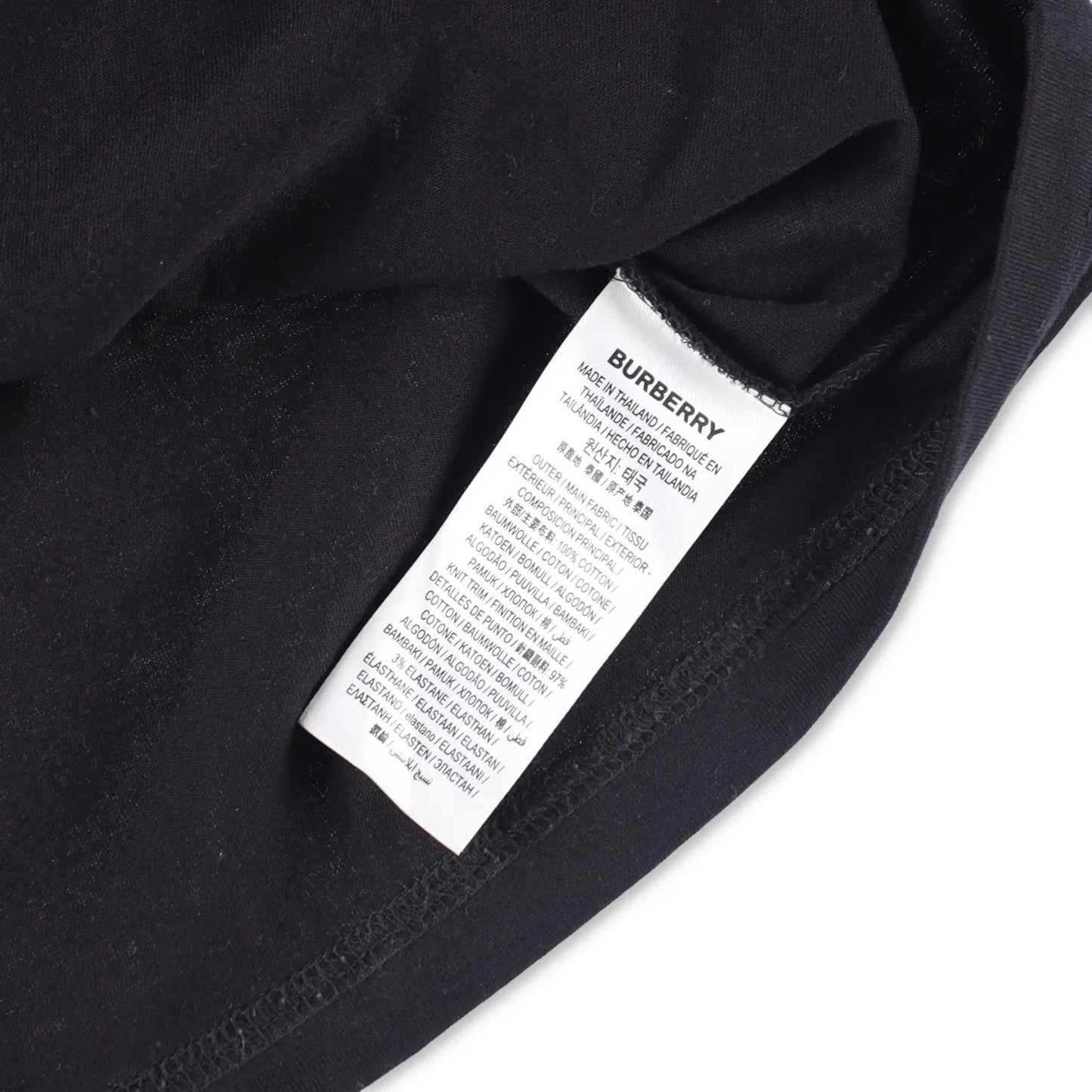 BURBERRY Womens T-Shirt Black Crew Neck Short Sleeve Large Logo Cotton M RRP 250 — View 6