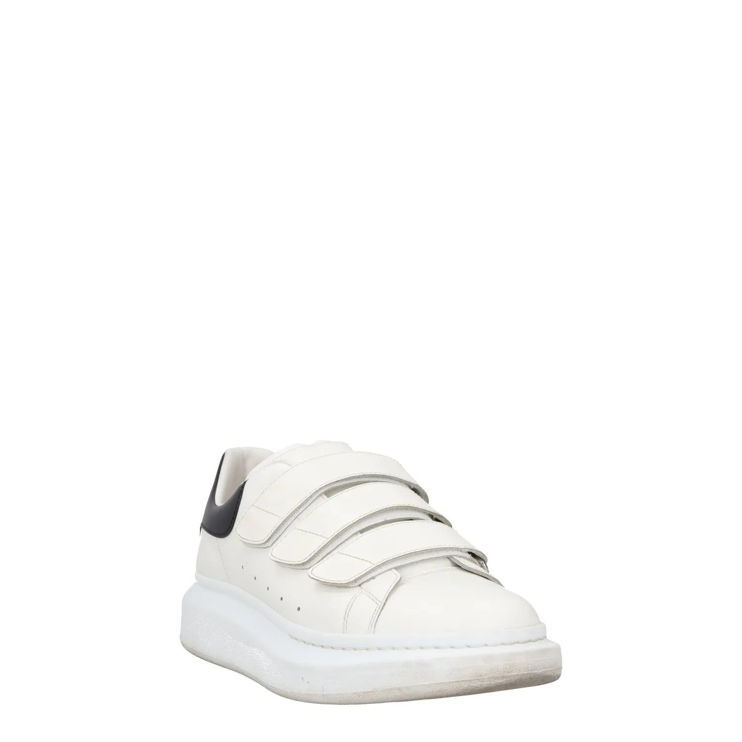 ALEXANDER MCQUEEN Mens White Black Leather Strappy Chunky UK 6 RRP 470 — View 2
