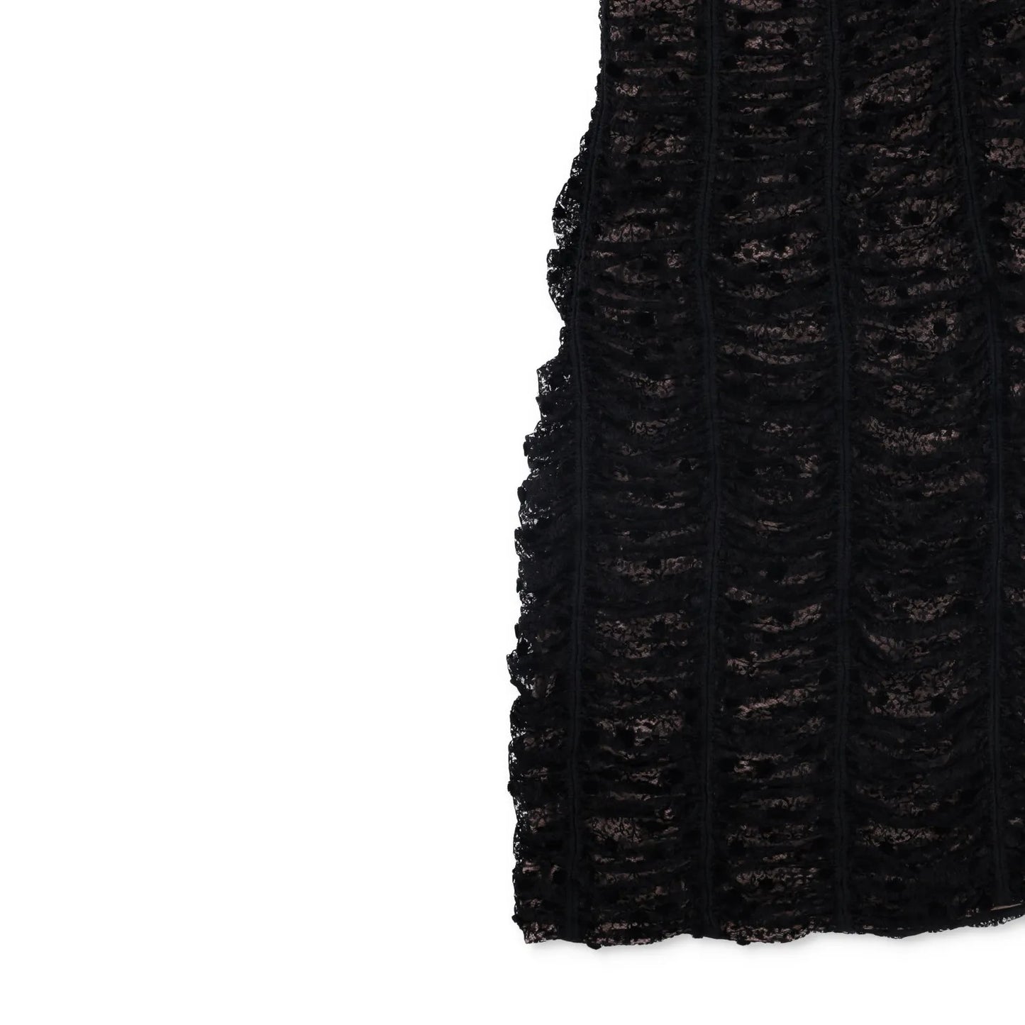 BALENCIAGA Womens Midi Dress Black Viscose Lace Strapless Size 38 RRP 800 — View 3