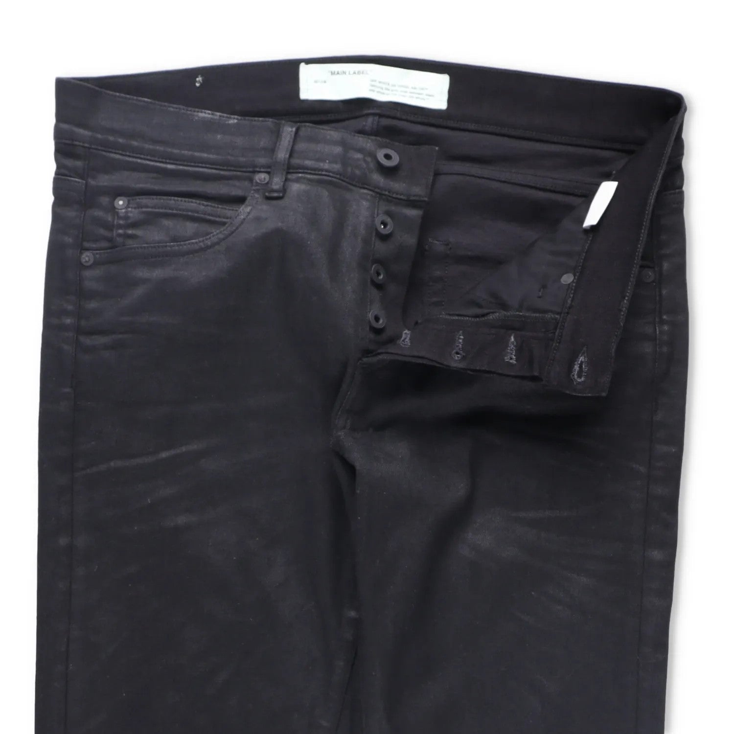 Off-White Mens Jeans Cotton Blend Straight Leg Black Denim Dark Size 34 RRP 450 — View 5