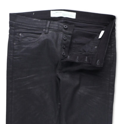 Off-White Mens Jeans Cotton Blend Straight Leg Black Denim Dark Size 34 RRP 450 — View 5