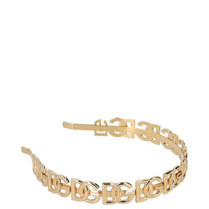 DOLCE & GABBANA Womens Yellow Gold Coloured Dg Logo Headband Size S RRP 995 — View 3