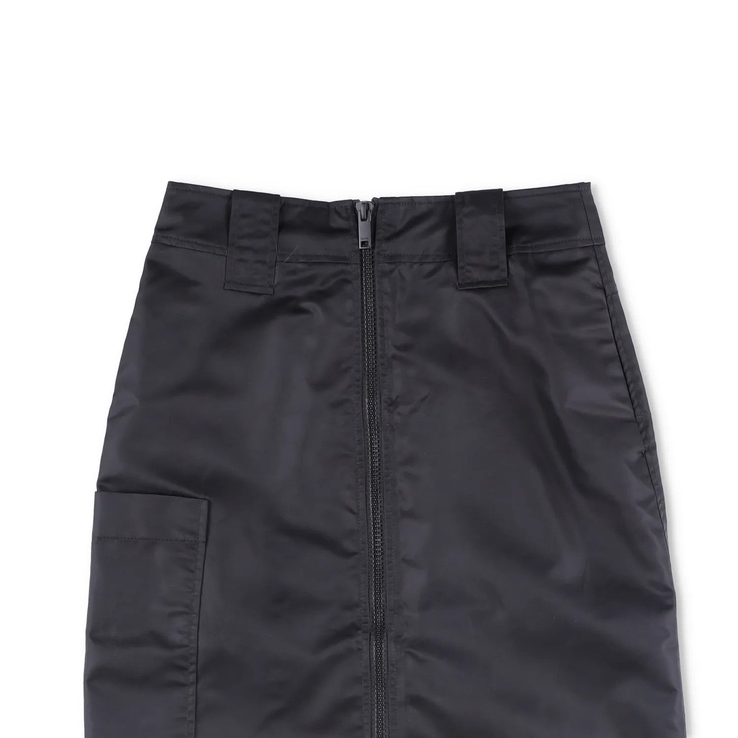 GANNI Womens Midi Skirt Black Polyamide Zip Closure Pockets Size 36 RRP 215 — View 2