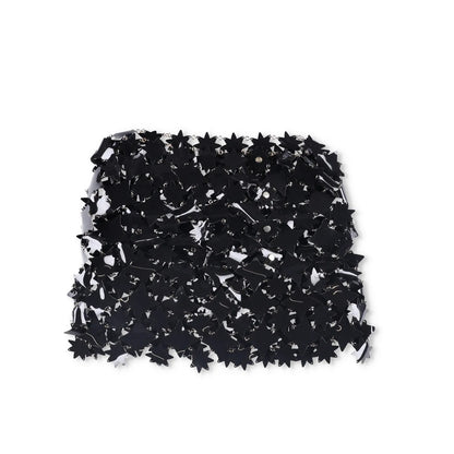 PACO RABANNE Womens Skirt Black Skirt PVC Stars Hook Eye Closure Size 38 RRP1300 — View 6