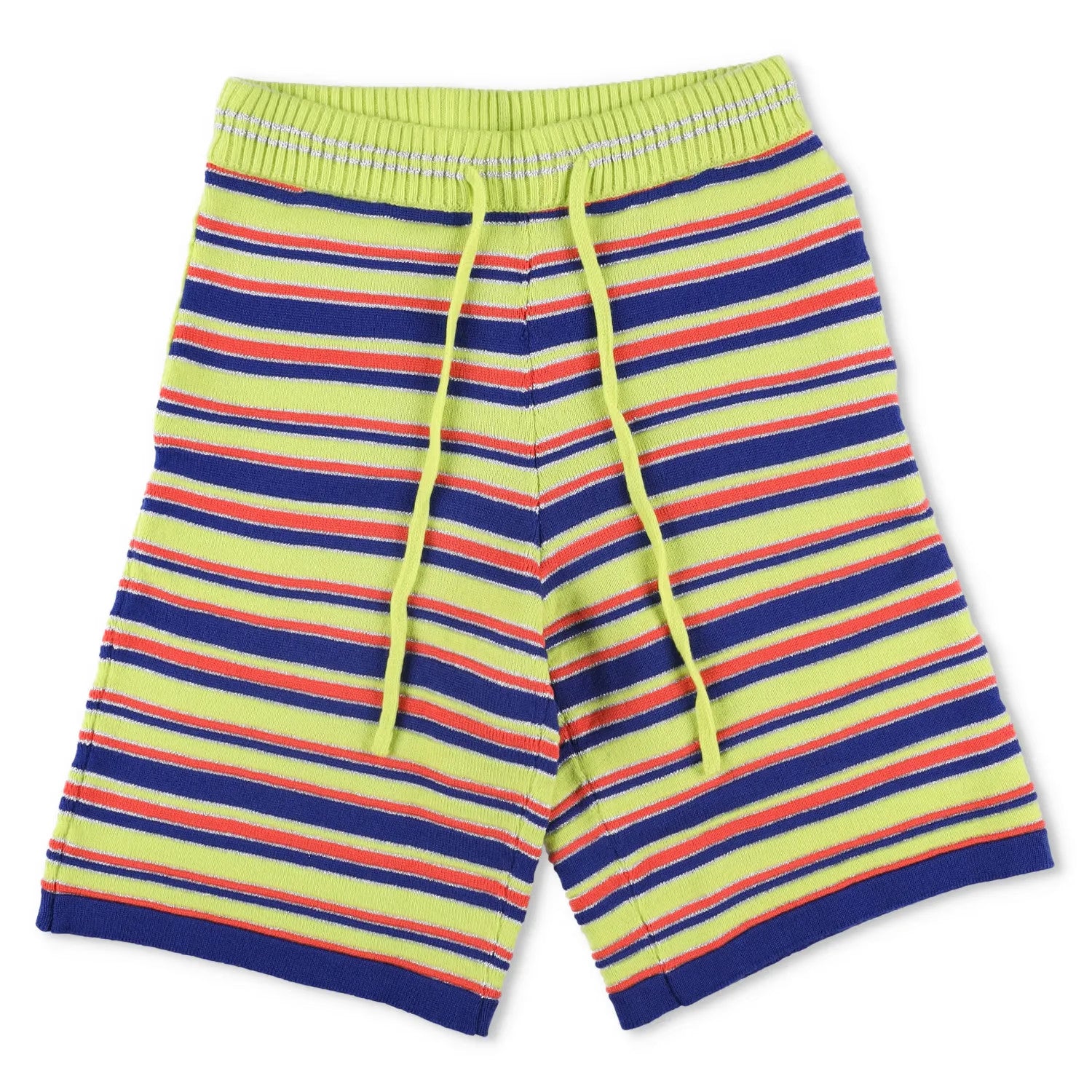 AGBOBLY Mens Multi-Stripe Knit Bermuda Shorts Multicoloured Knit Size L RRP 785