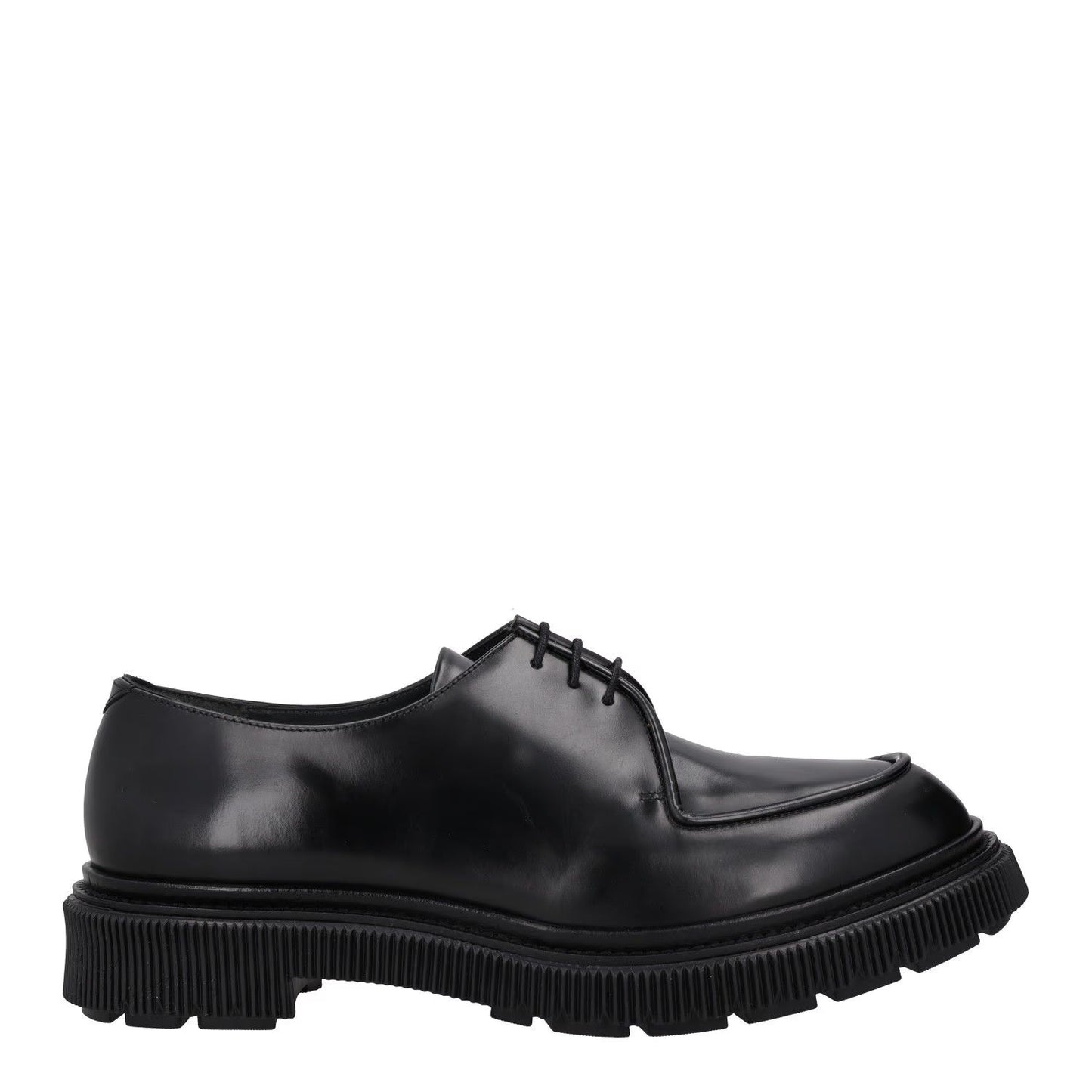 ADIEV Mens Loafers Black Patent Leather Lace Up Chunky Sole Casual UK 9 RRP 400