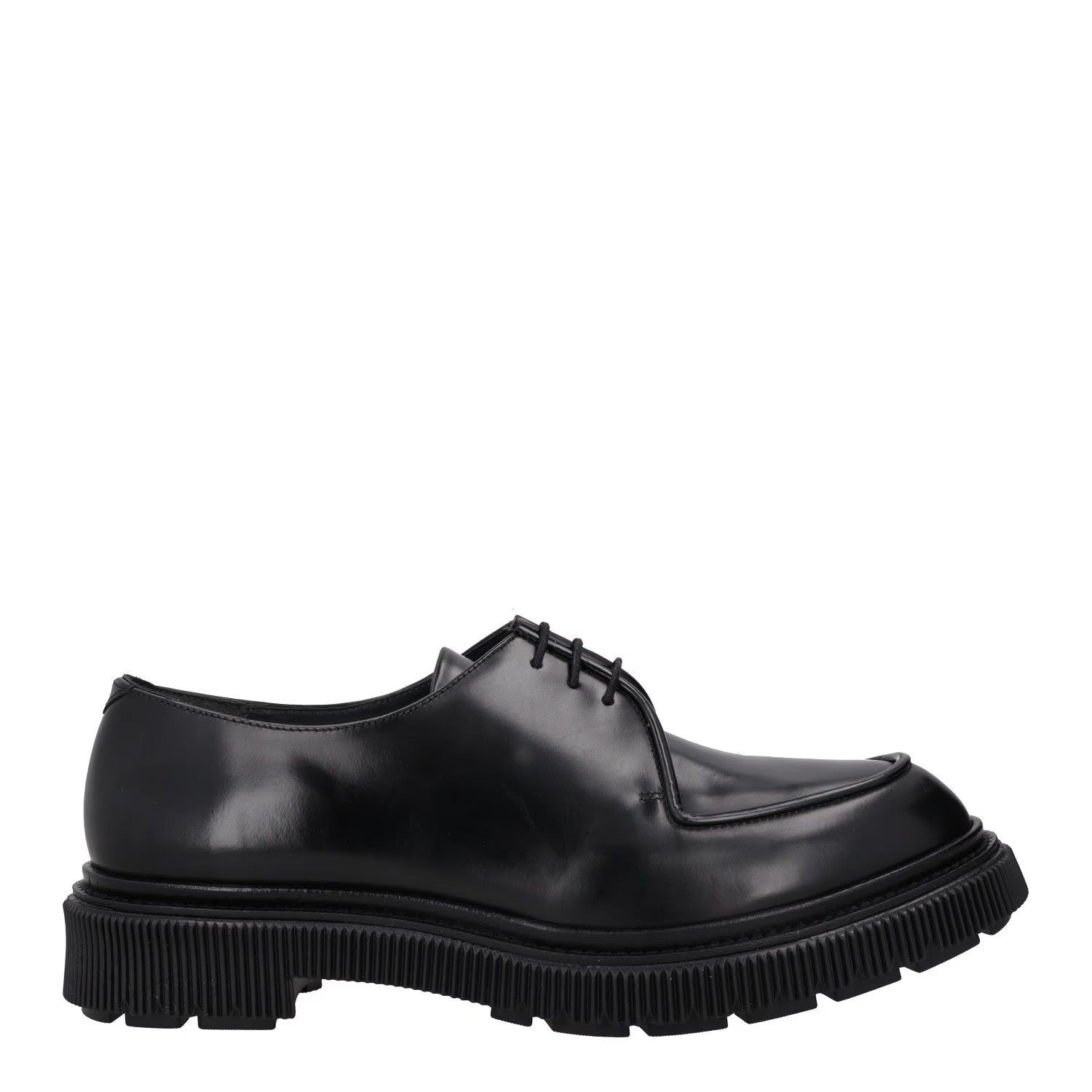 ADIEV Mens Loafers Black Patent Leather Lace Up Chunky Sole Casual UK 9 RRP 400