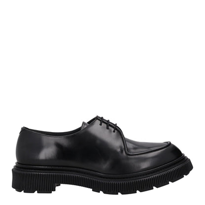 ADIEV Mens Loafers Black Patent Leather Lace Up Chunky Sole Casual UK 9 RRP 400
