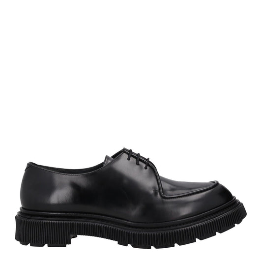 ADIEV Mens Loafers Black Patent Leather Lace Up Chunky Sole Casual UK 9 RRP 400