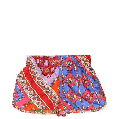 EMILIO PUCCI Womens Elasticated Shorts Multi Track Shorts Patchwork UK6 RRP 471