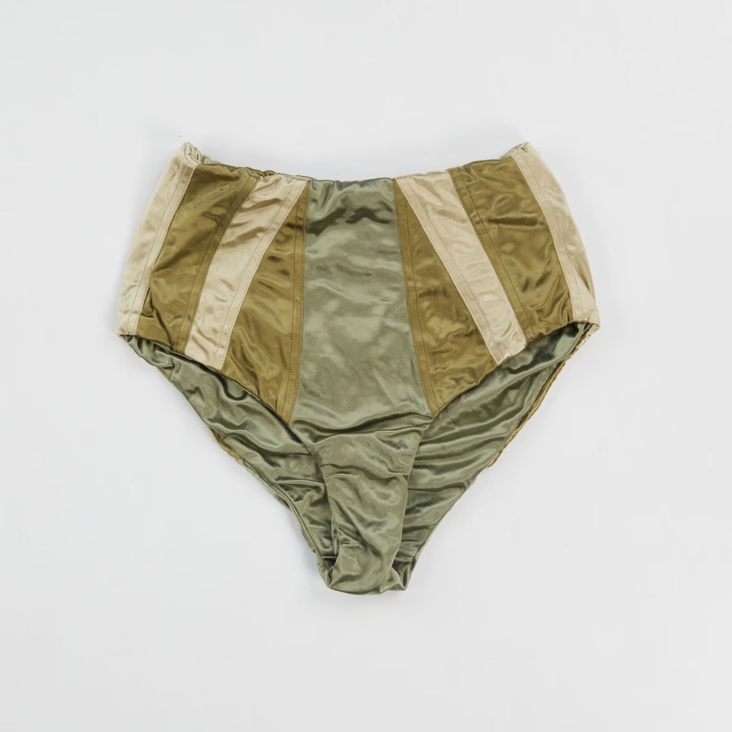 ISA BOULDER Womens Reversible High Waisted Green Course Bikini Bottoms S RRP 125