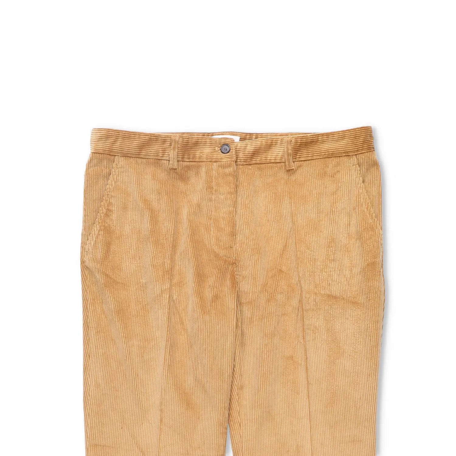 MIU MIU Men Velluto Coste Chino Trousers Yellow Corduroy Slash Pocket 50 RRP1220 — View 2