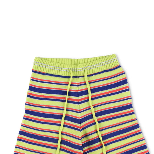 AGBOBLY Mens Multi-Stripe Knit Bermuda Shorts Multicoloured Knit Size L RRP 785 — View 2