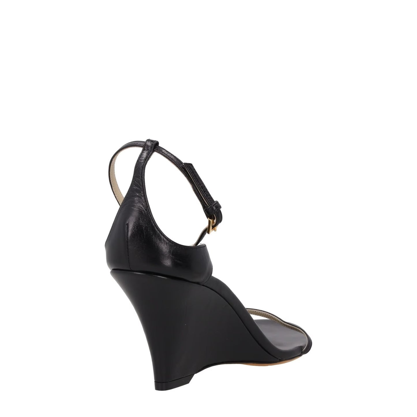 KHAITE Womens Marion Wedge Sandal Premium Calf Leather Black UK 5 RRP 1020 — View 6