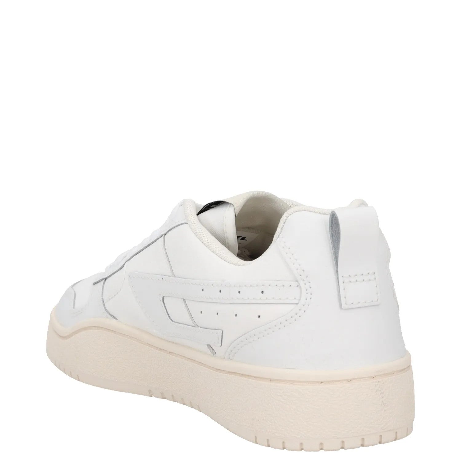 DIESEL Womens Trainer White Leather Low Top Lace Up Beige Sole UK 7.5 RRP 145 — View 5