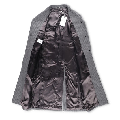 SALVATORE FERRAGAMO Womens Overcoat Knee Length Grey Collared Size 42 RRP 4045 — View 7