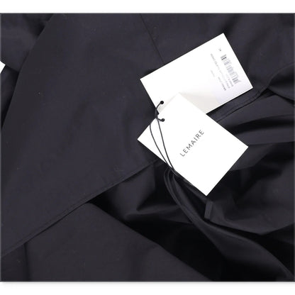 LEMAIRE Women Midi Dress High Neck Long Sleeve Side Wrap Detail Cotton 42 RRP440 — View 8