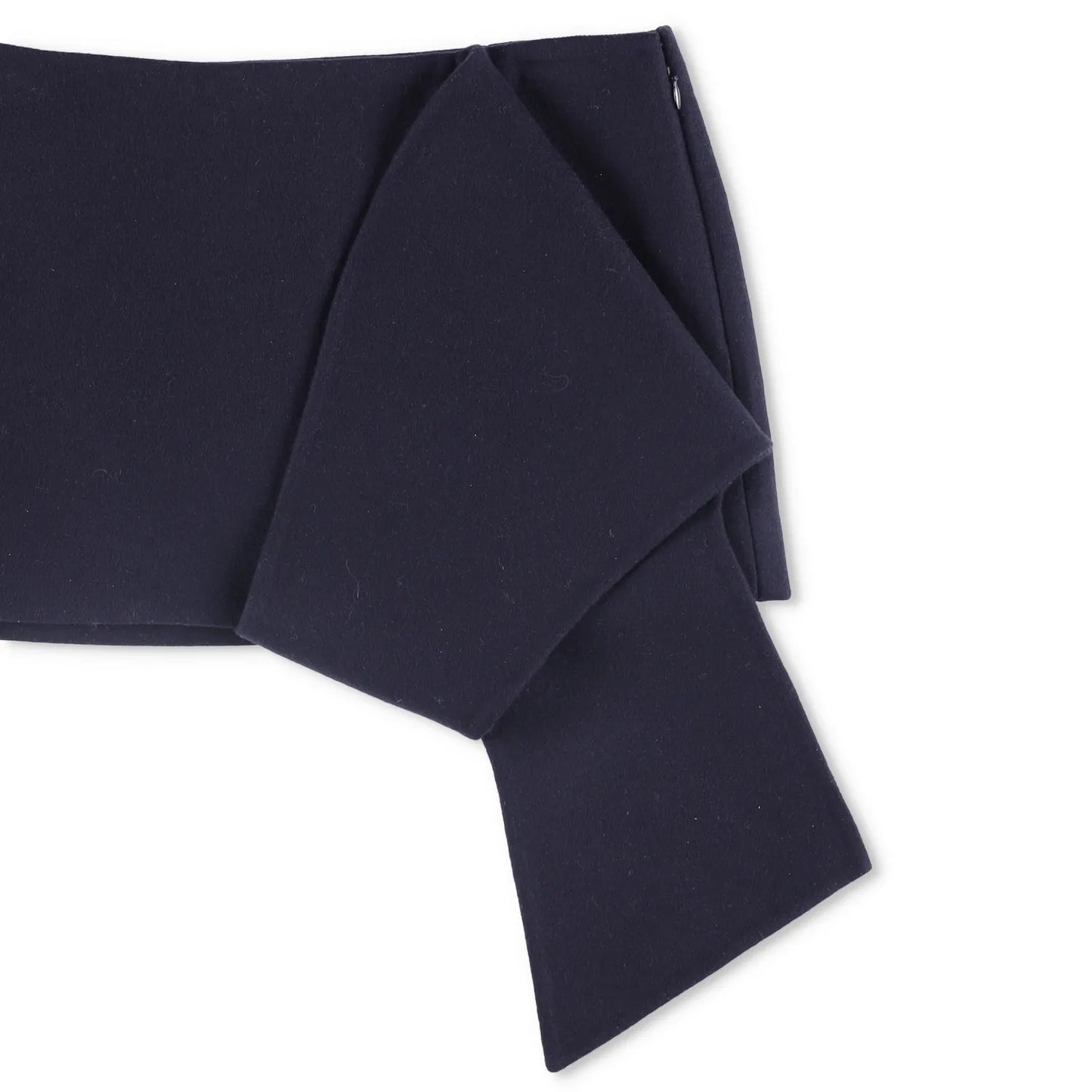 PRADA Womens Mini Skirts Navy Blue Asymmetric Wool Zip Size 44 RRP 1460 — View 2