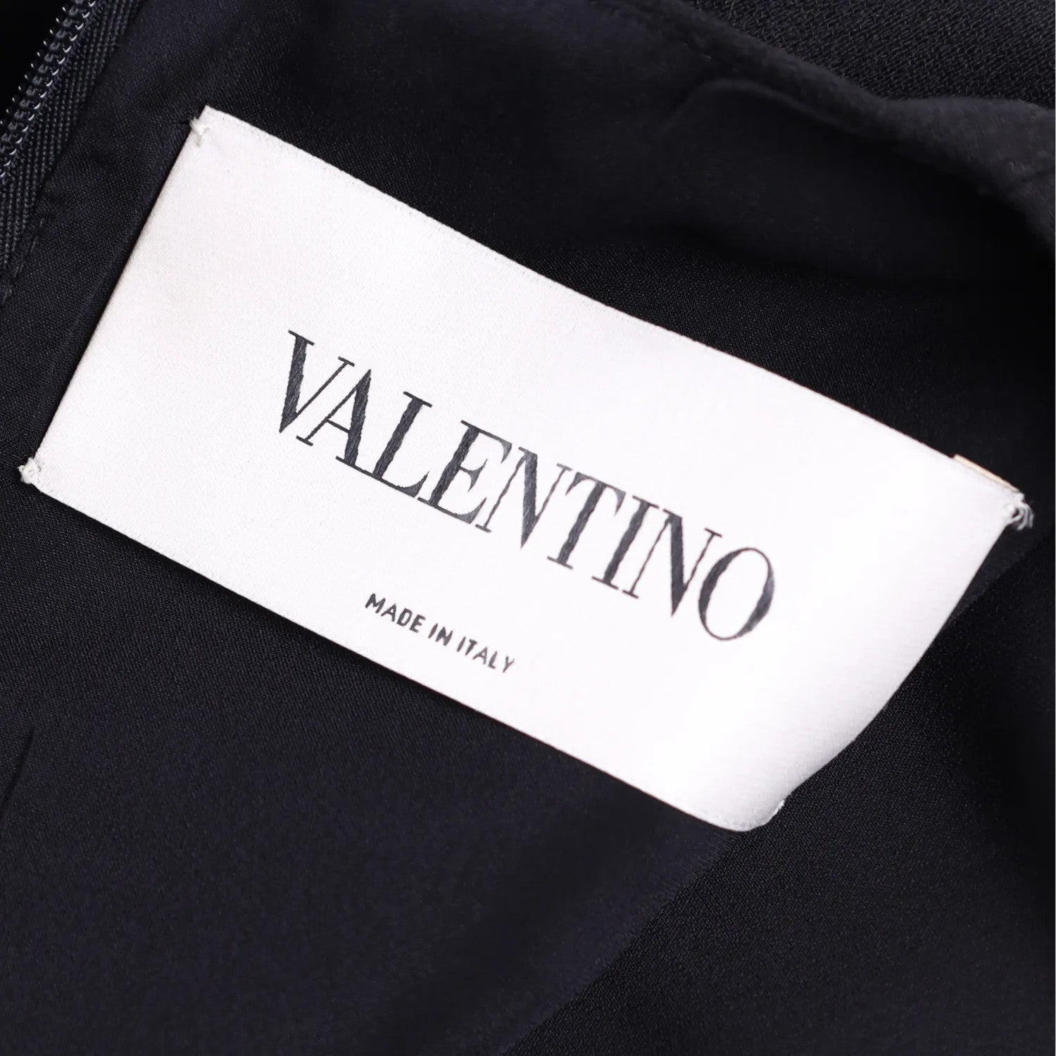 Valentino Womens Midi Dress Black Zip Long Sleeve Round Neck Size 38 RRP 1800 — View 6