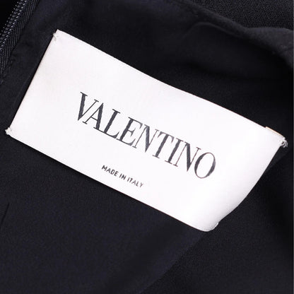 Valentino Womens Midi Dress Black Zip Long Sleeve Round Neck Size 38 RRP 1800 — View 6