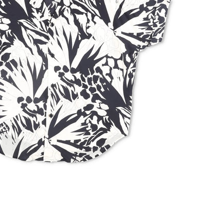 SAINT LAURENT Mens Button-Up Shirt Viscose Black White Short Sleeve 39 RRP 545 — View 4