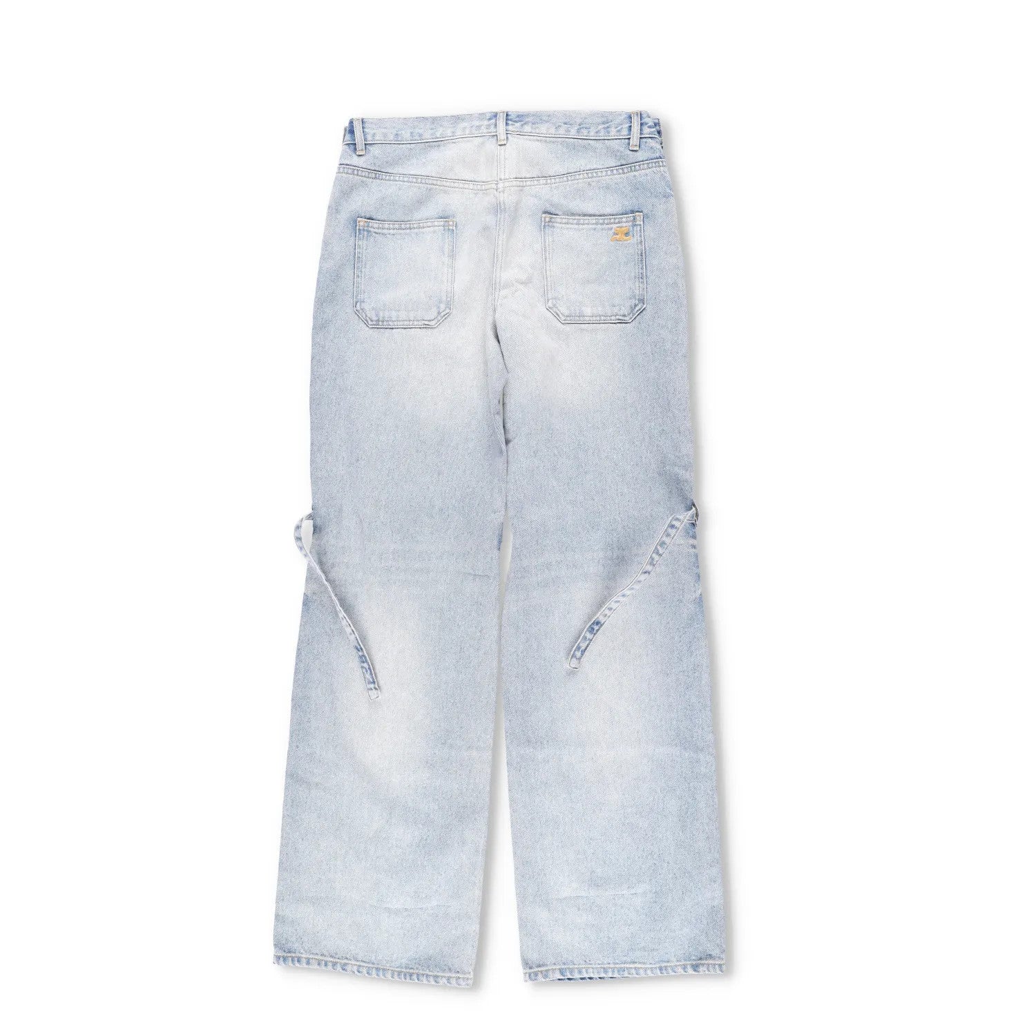 COURREGES Womens Sailor Blue Denim Baggy Pants Wide Leg Jeans Size 38 RRP 500 — View 7
