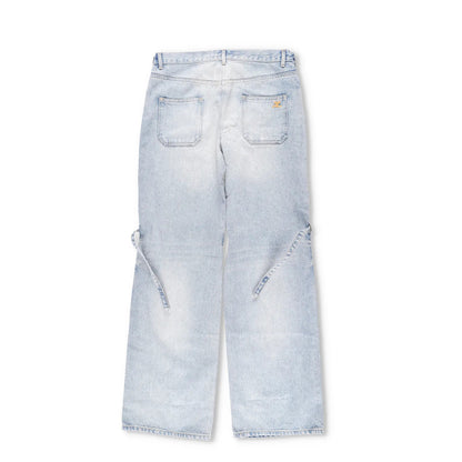 COURREGES Womens Sailor Blue Denim Baggy Pants Wide Leg Jeans Size 38 RRP 500 — View 7