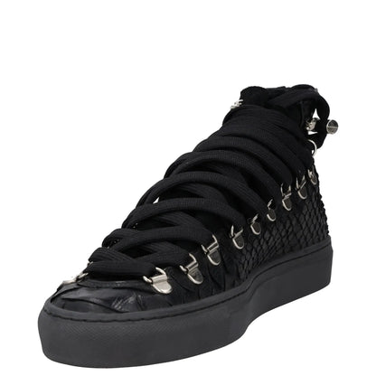 SWEAR Mens Trainers Black Leather Mid Top Lace Up Sneakers UK 6 RRP 250 — View 3