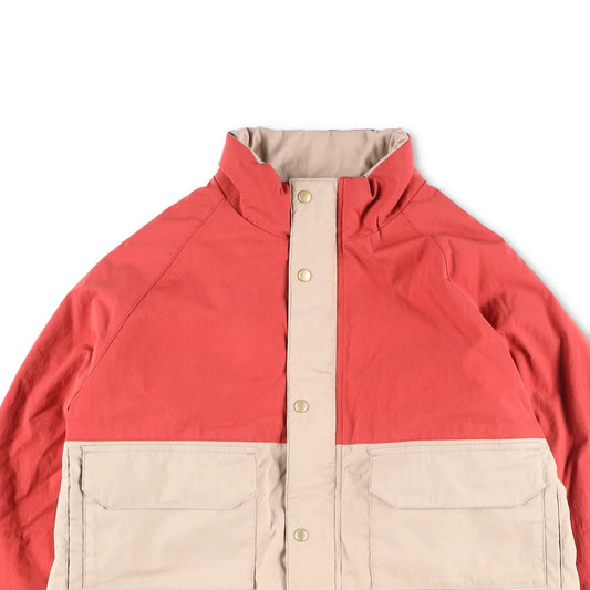 HOLUBAR Mens Coat Beige Red Snap Closure Stand Up Collar Pockets L - 4 RRP 500 — View 2