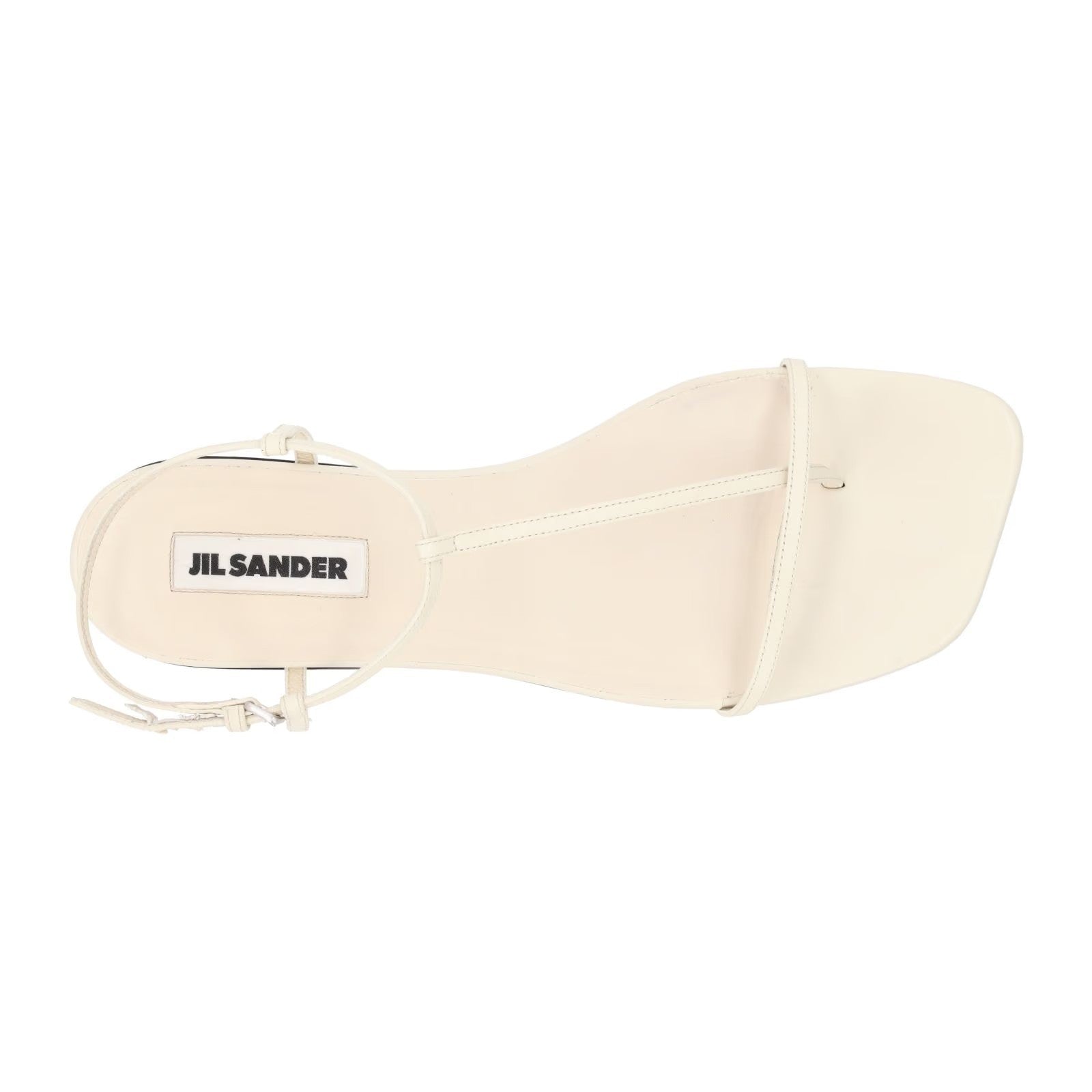 JIL SANDER Womens Thong Sandals Leather Square Toe White UK 7 RRP 667.9 — View 11