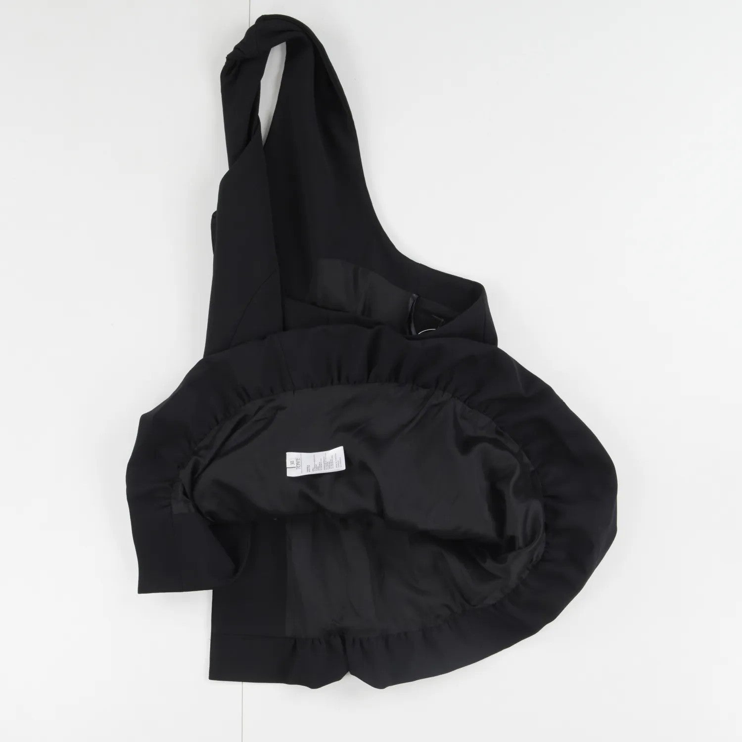 TOVE Womens Black Virgin Wool Halter Neck Crop Blouse Button Detail UK 38 RRP695 — View 9
