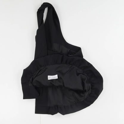 TOVE Womens Black Virgin Wool Halter Neck Crop Blouse Button Detail UK 38 RRP695 — View 9
