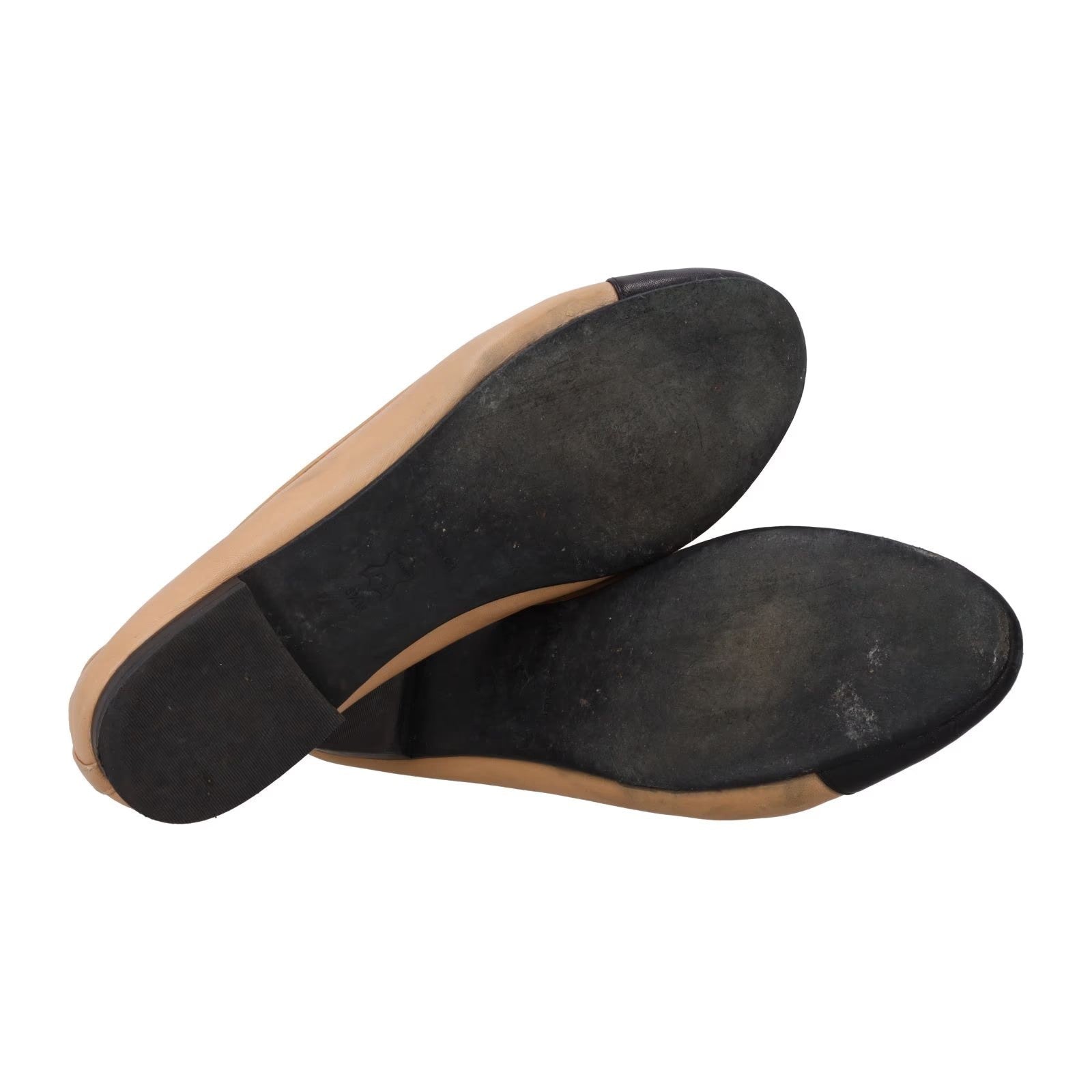 TORY BURCH Bow Leather Ballet Flats Beige Black Bow Accents US 8.5 RRP 240 — View 9