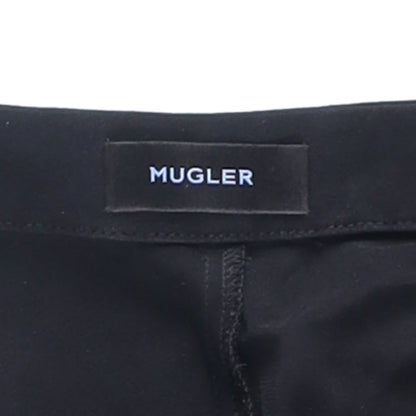 MUGLER Womens Trousers Flared Leg with Front Slits Black Size 36 RRP 770 — View 9