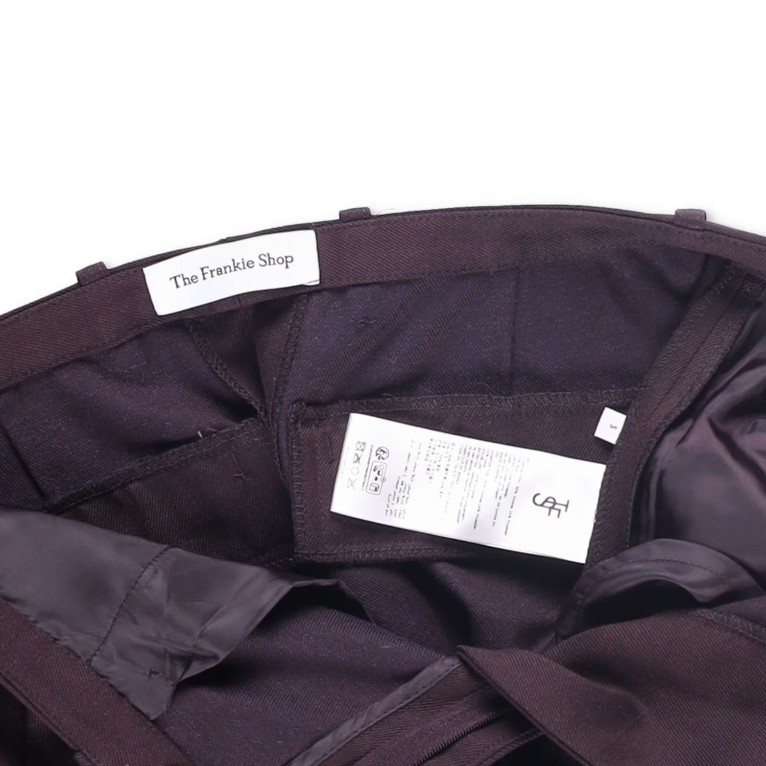 FRANKIE SHOP Womens Lyra Flared Pants Purple Flat Front Zipped Size S RRP 212.1 — View 8