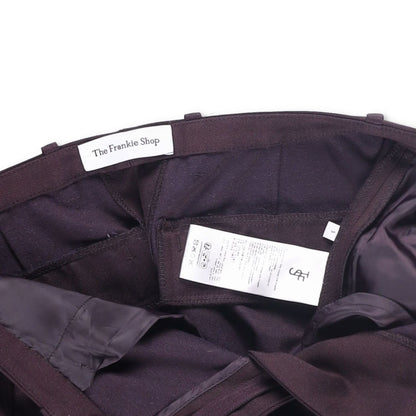 FRANKIE SHOP Womens Lyra Flared Pants Purple Flat Front Zipped Size S RRP 212.1 — View 8