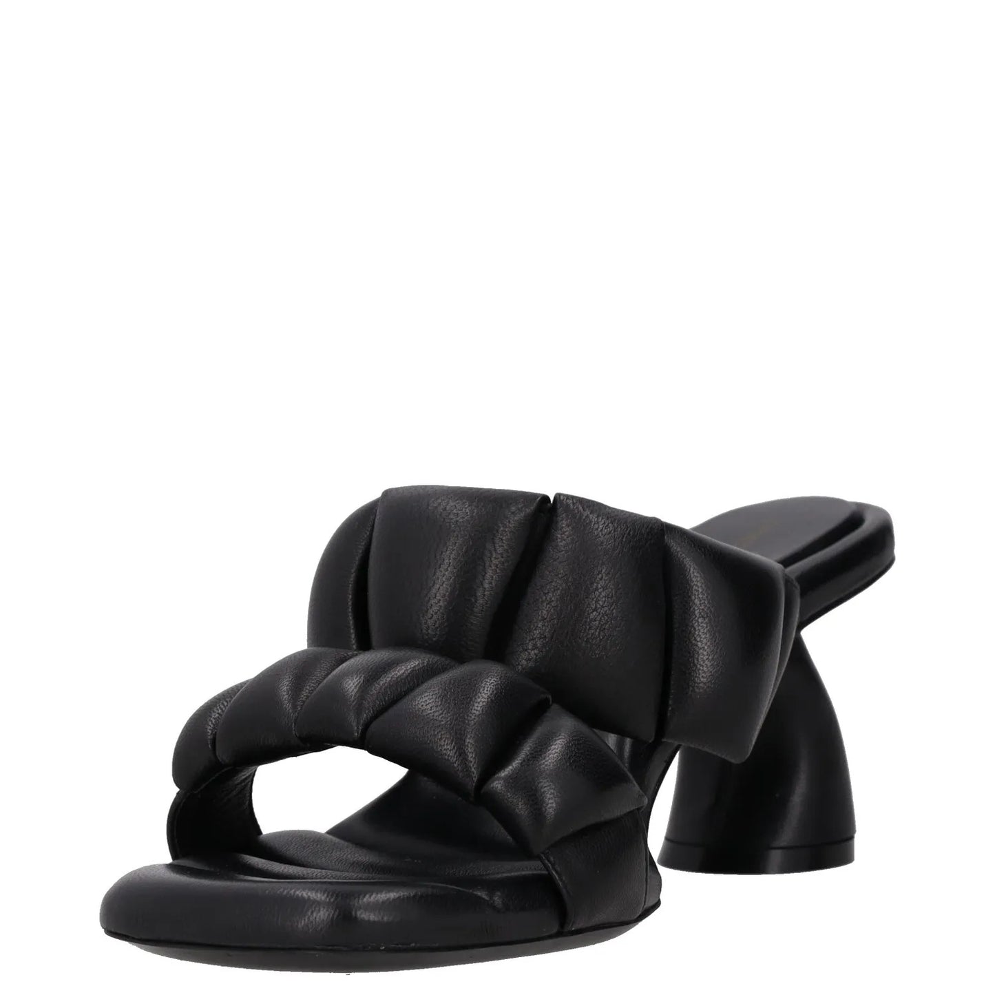 DRIES VAN NOTEN Womens Mid Banana Heel Double Strap Padded Mule Black UK7 RRP570 — View 3