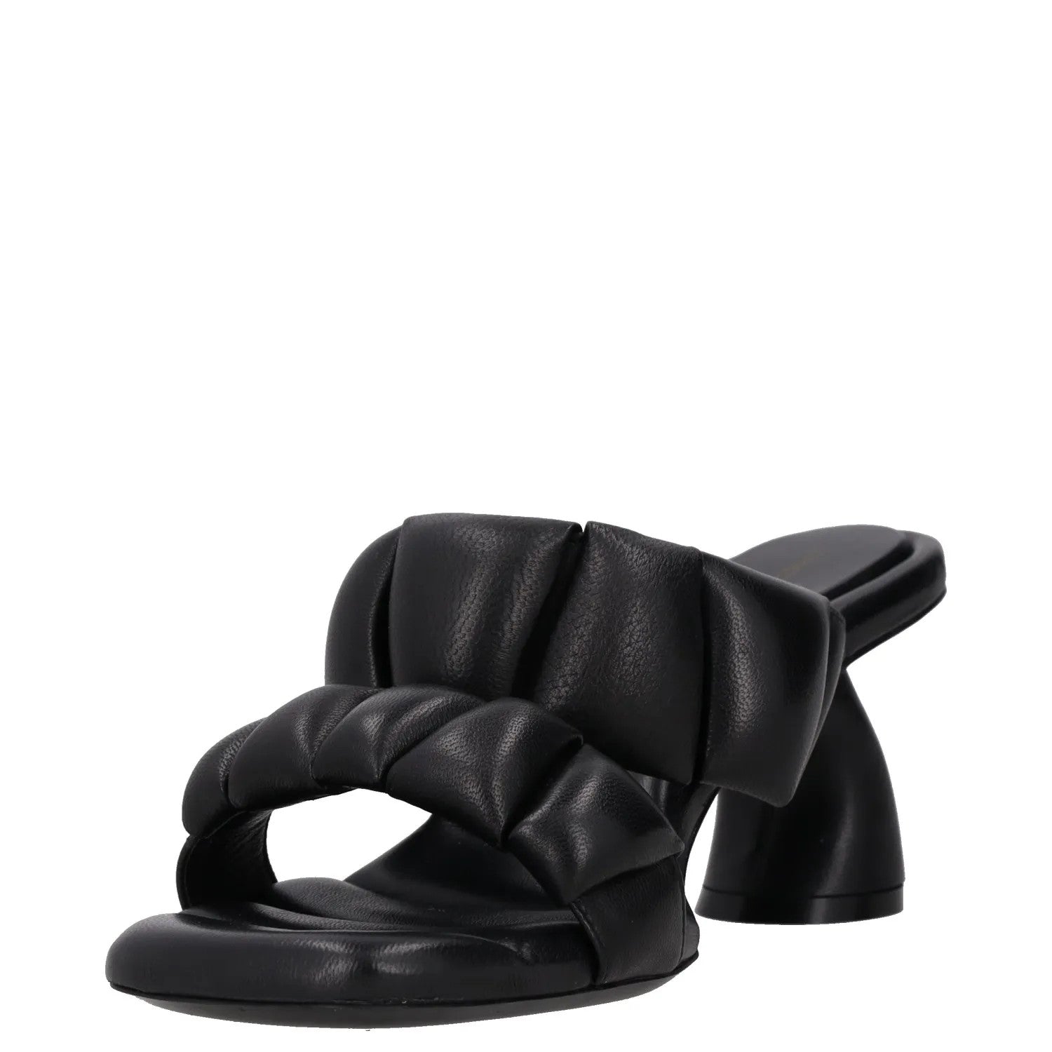DRIES VAN NOTEN Womens Mid Banana Heel Double Strap Padded Mule Black UK7 RRP570 — View 3