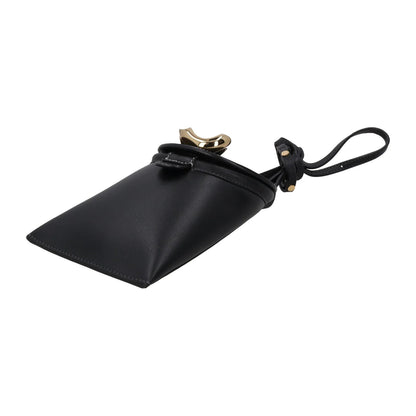 J.W. ANDERSON Womens Lid Pocket Crossbody Bag Black Leather Size S RRP 450 — View 3