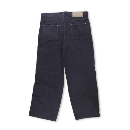 GLASS CYPRESS Men Straight Leg Jean Reconstructed Shredded Denim Black 36 RRP536 — View 5