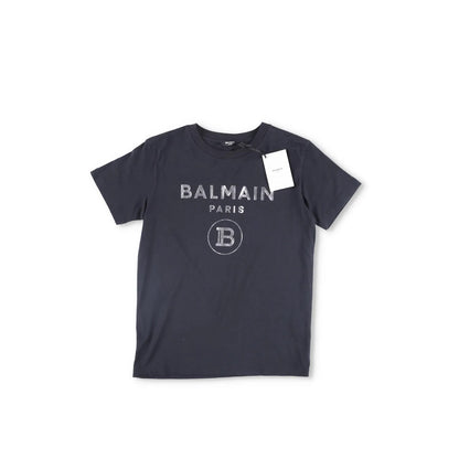 BALMAIN Womens T-Shirt Cotton Crew Neck Short Sleeve Logo Black Size 12 RRP 225 — View 5